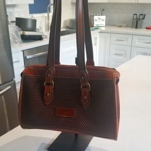 RARE Vintage Dooney & Bourke Tan Leather Perforated Shoulder Bag